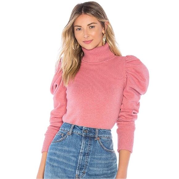 Tularosa Sweaters - TULAROSA Revolve Puff Sleeve Raelynn Turtleneck Sweater